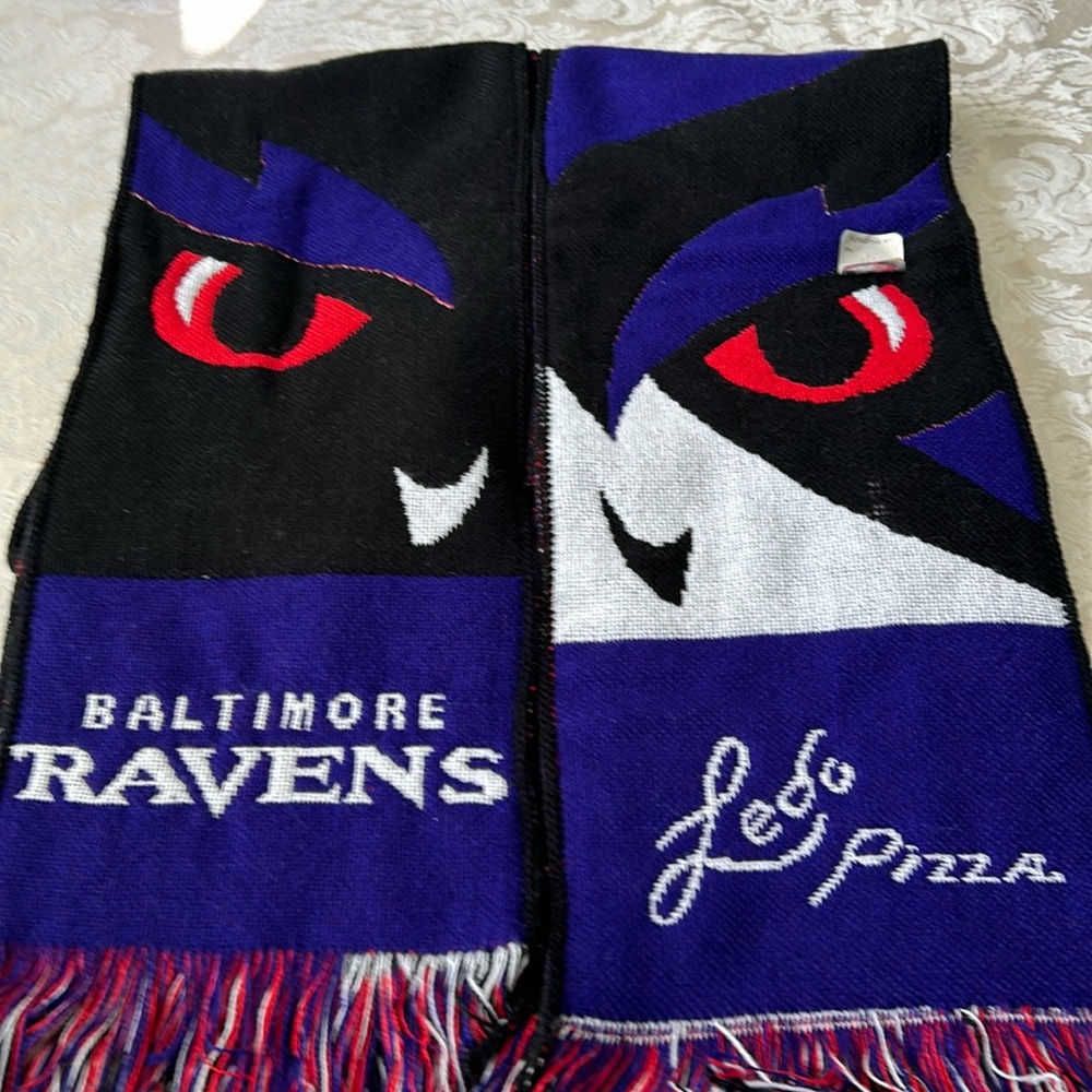 Baltimore Ravens vs Miami Dolphins scarf give away.